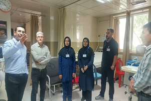 راند مدیریتی رئیس شبکه بهداشت و درمان ارسنجان در بیمارستان با محوریت پیگیری مسائل و نیازهای بخش‌ها